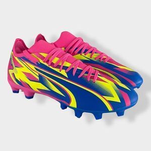 Puma Ultra Match Energy Soccer Cleats FG/MG Pink Blue Mens size 7 107543-01 New